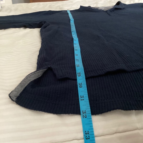 Men’s navy blue Henley by Stanley, extra large new without tags extra button - Picture 3 of 10